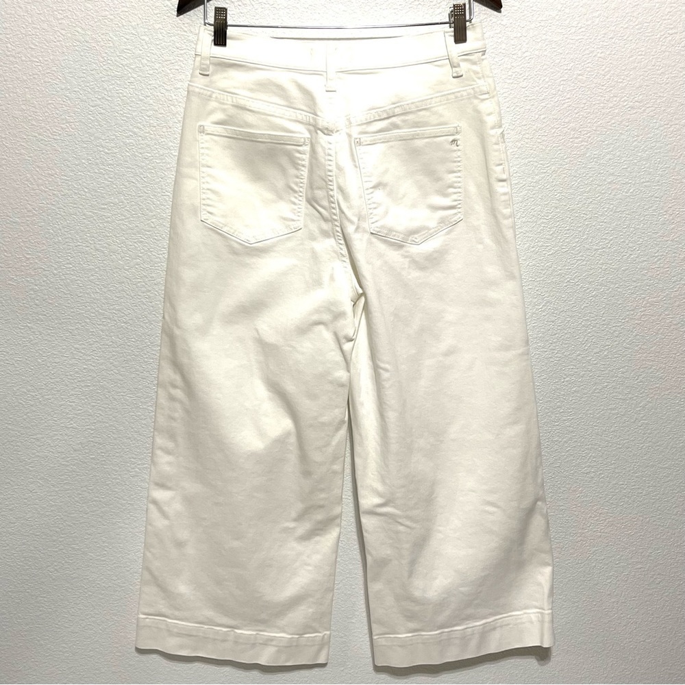Madewell Woman White Wide Legs Crops Jeans Size 29 - Picture 5 of 14